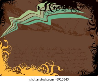 floral letter background