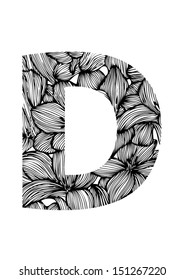 Floral letter D