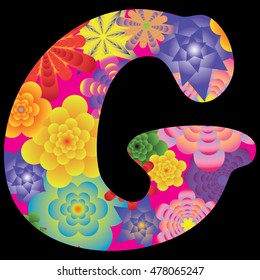 floral letter G