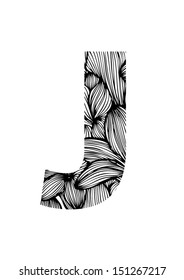 Floral letter J