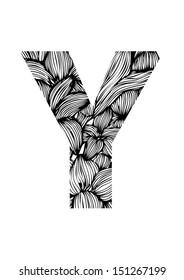 Floral letter Y