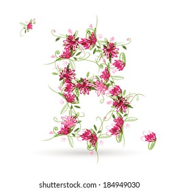 Floral letter for your design