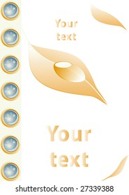 Floral letterhead. Easy to edit.Vector illustration.