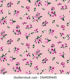 Floral liberty pattern. Plant background for fashion, tapestries, prints. Modern floral design for fashion and decoration