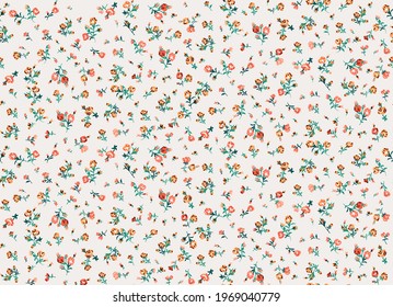 Floral liberty pattern. Plant background for fashion, tapestries, prints. Modern floral design perfect for fashion and decoration