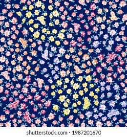 Floral liberty pattern. Plant background for fashion, tapestries, prints. Modern floral design perfect for fashion and decoration