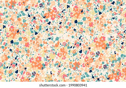 Floral liberty pattern. Plant background for fashion, tapestries, prints. Modern floral design perfect for fashion and decoration