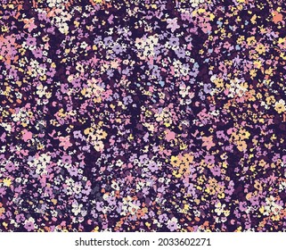 Floral liberty pattern. Plant background for fashion, tapestries, prints. Modern floral design perfect for fashion and decoration