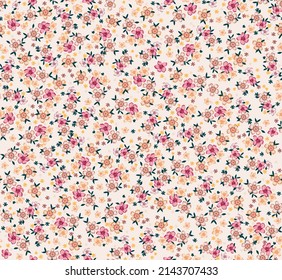 Floral liberty pattern. Plant background for fashion, tapestries, prints. Modern floral design perfect for fashion and decoration