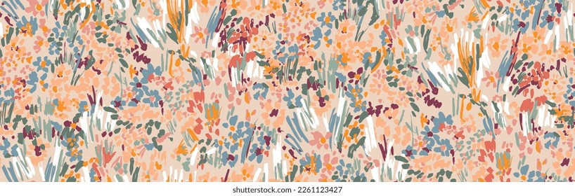 Floral liberty pattern. Plant background for fashion, tapestries, prints. Modern floral design perfect for fashion and decoration - Shutterstock ID 2261123427