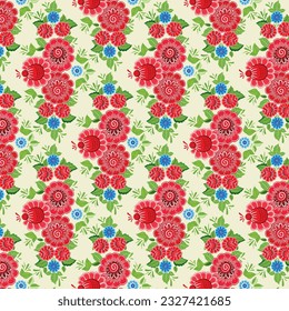 Floral liberty pattern. Plant background for fashion, tapestries, prints. Modern floral design perfect for fashion and decoration