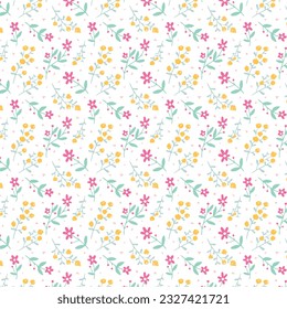 Floral liberty pattern. Plant background for fashion, tapestries, prints. Modern floral design perfect for fashion and decoration