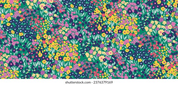 Floral liberty pattern. Plant background for fashion, tapestries, prints. Modern floral design perfect for fashion and decoration