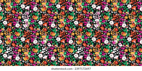 Patrón de libertad floral. Fondo de planta para moda, tapices, huellas. Diseño floral moderno perfecto para la moda y la decoración