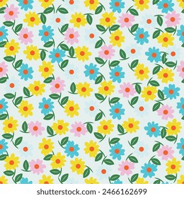 Floral liberty pattern. Plant background for fashion, tapestries, prints. Modern floral design perfect for fashion and decoration