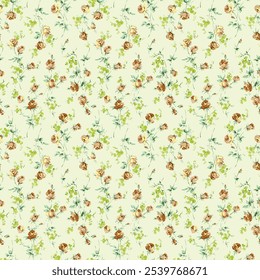Blumenfreiheitsmuster. Pflanzenhintergrund für Mode, Wandteppiche, Drucke. Modernes Blumendesign, perfekt für Mode und Dekoration
