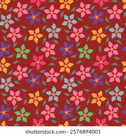 Floral liberty pattern. Plant background for fashion, tapestries, prints. Modern floral design perfect for fashion and decoration