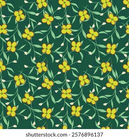 Floral liberty pattern. Plant background for fashion, tapestries, prints. Modern floral design perfect for fashion and decoration