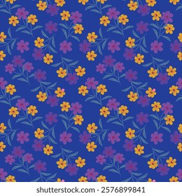 Floral liberty pattern. Plant background for fashion, tapestries, prints. Modern floral design perfect for fashion and decoration