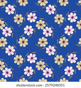 Floral liberty pattern. Plant background for fashion, tapestries, prints. Modern floral design perfect for fashion and decoration