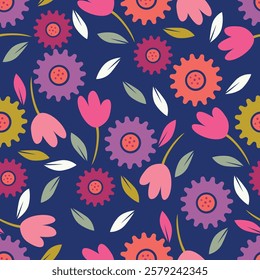 Floral liberty pattern. Plant background for fashion, tapestries, prints. Modern floral design perfect for fashion and decoration