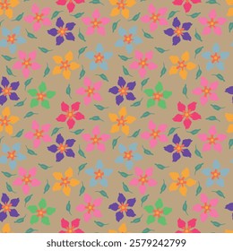 Floral liberty pattern. Plant background for fashion, tapestries, prints. Modern floral design perfect for fashion and decoration