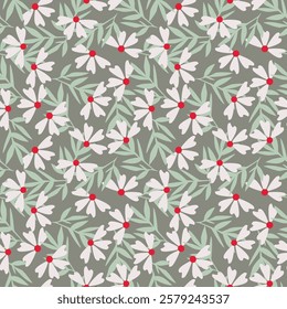 Floral liberty pattern. Plant background for fashion, tapestries, prints. Modern floral design perfect for fashion and decoration