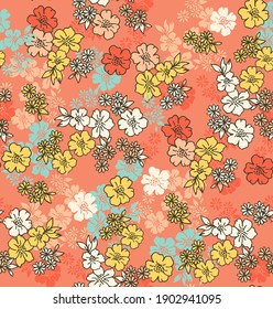 floral liberty pattern for textile and decor