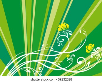 Floral light burst background