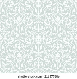 Floral light  pattern. Wallpaper in the style of Baroque. A seamless vector background. 
