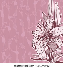 Floral lily background
