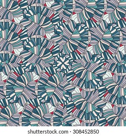Floral line art abstract pattern. Swirl flower petals background. 