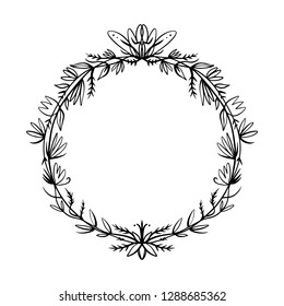 Floral line art detailed baroque frame decorative detailed rich luxury ornament, vintage graphic line art