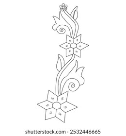 
Floral Line Art Flower Elements