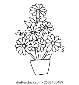 
Blumen Linie Kunst Blumen Elemente