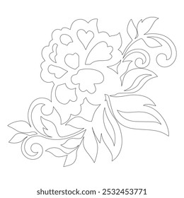 
Floral Line Art Flower  Elements