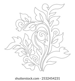 
Floral Line Art Flower  Elements