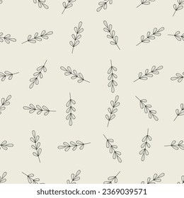 Floral line art seamless pattern. Suitable for backgrounds, wallpapers, fabrics, textiles, wrapping papers, printed materials, and many more.