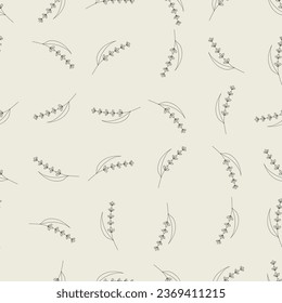 Floral line art seamless pattern. Suitable for backgrounds, wallpapers, fabrics, textiles, wrapping papers, printed materials, and many more.
