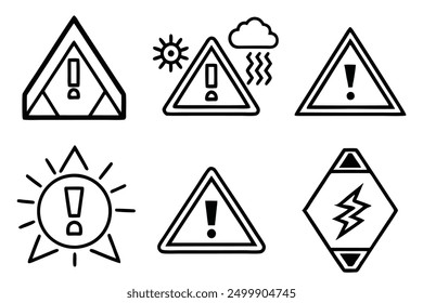 Floral line art warning illustration for effective visual communication techniques