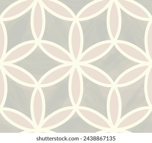 Floral line artistic decorative endless patern. Abstract organic shapes ornamental tile leaves and lines geometric pattern. Stylish template for design.