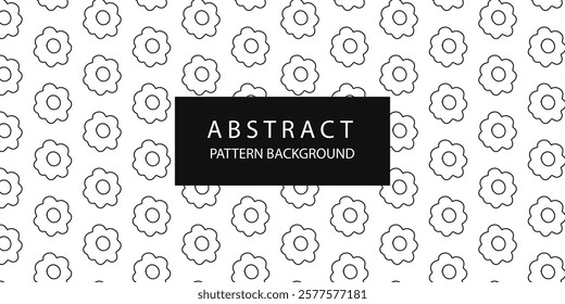 floral line, mushroom, ribbon line pattern background