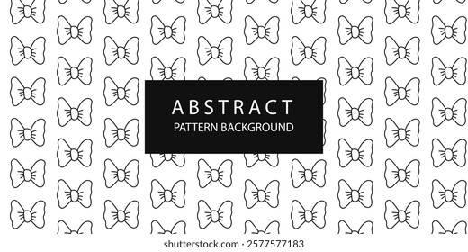 floral line, mushroom, ribbon line pattern background