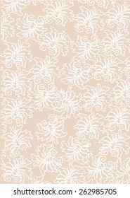 Floral line print in vector