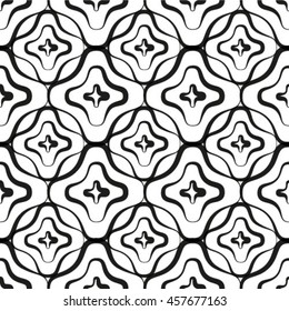 Floral line seamless pattern. Geometric classical antique ornament. Ornamental stylish background. Abstract stripe tile texture