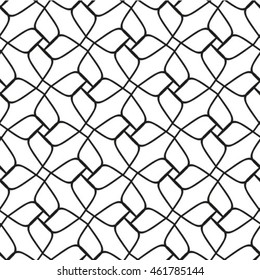 Floral line seamless pattern. Geometric classical antique ornament. Ornamental stylish background. Abstract stripe tile texture