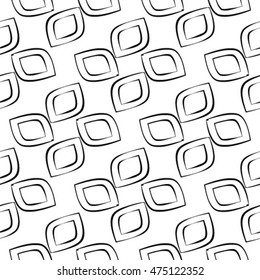 Floral line seamless pattern. Geometric classical antique ornament. Ornamental stylish background. Abstract stripe tile texture