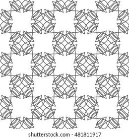 Floral line seamless pattern. Geometric classical antique ornament. Ornamental stylish background. Abstract stripe tile texture