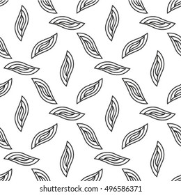 Floral line seamless pattern. Geometric classical antique ornament. 
Ornamental stylish background. Abstract stripe tile texture.
