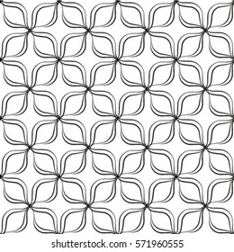 Floral line seamless pattern. Geometric classical antique ornament. 
Ornamental stylish background. Abstract stripe tile texture.
